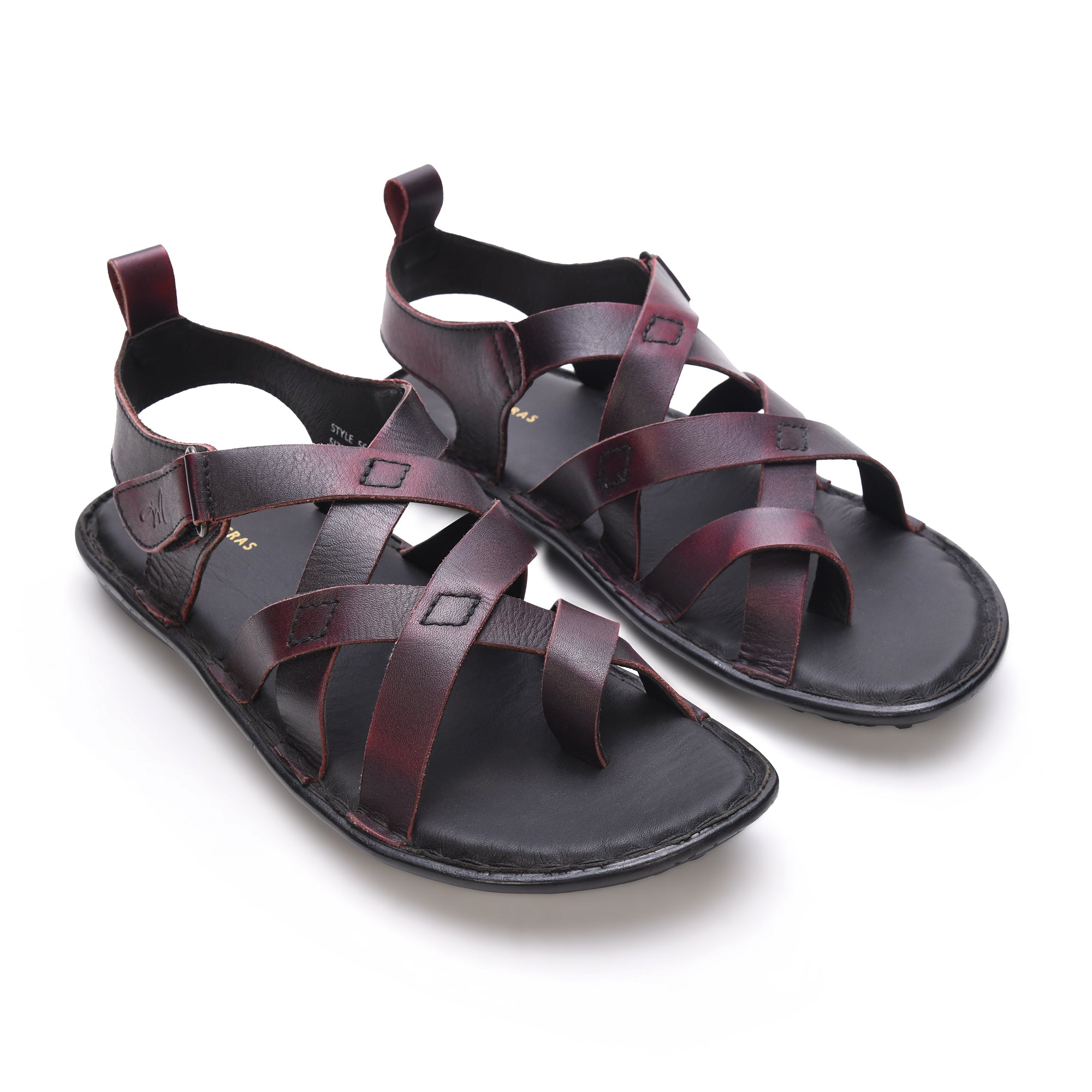 Anton Leather Cross Sandals