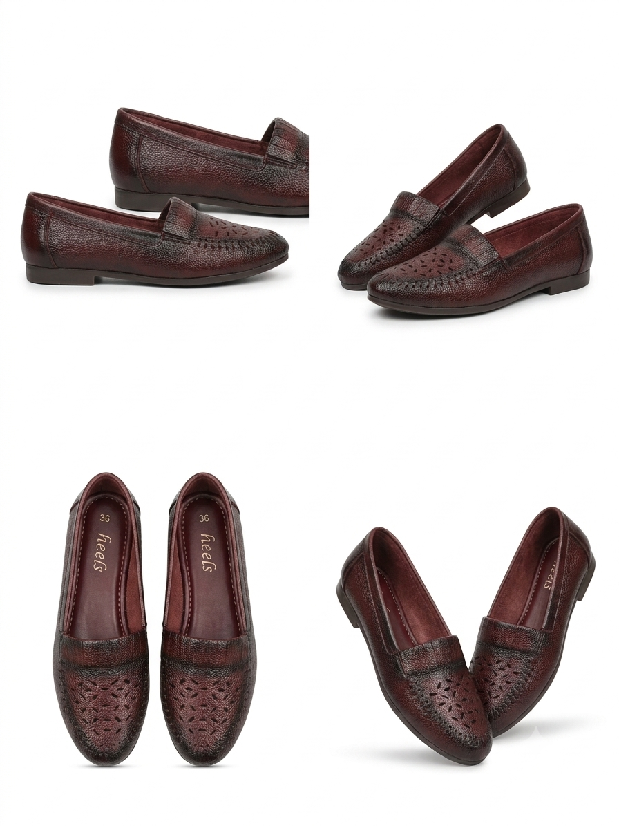 Cirelle Leather Classic Perforated Ballerinas