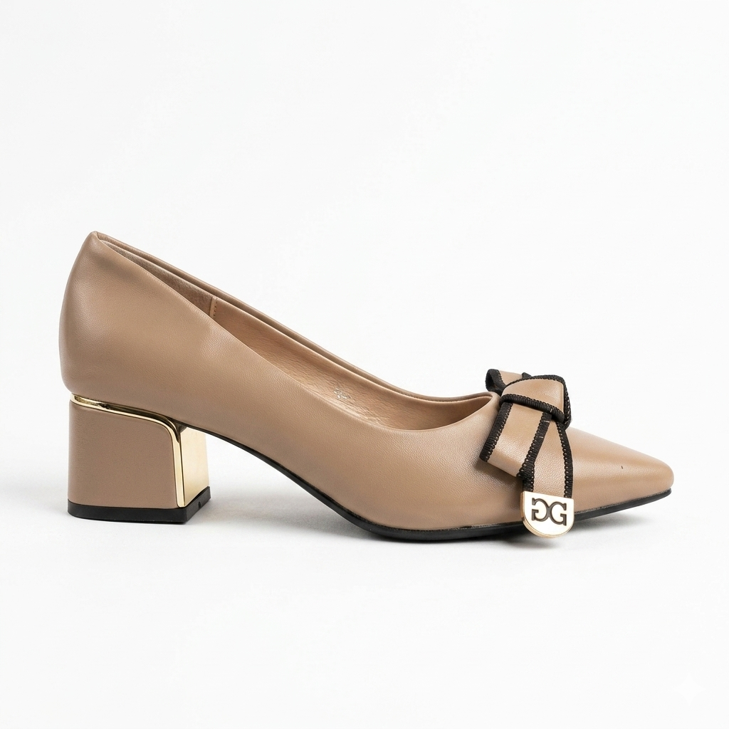 Klara Knot Bow Block Heel Stilettoes