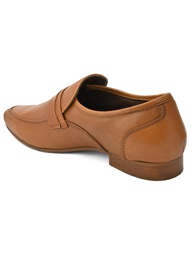 Sebastian Tan Leather Moccasins - The Heels India