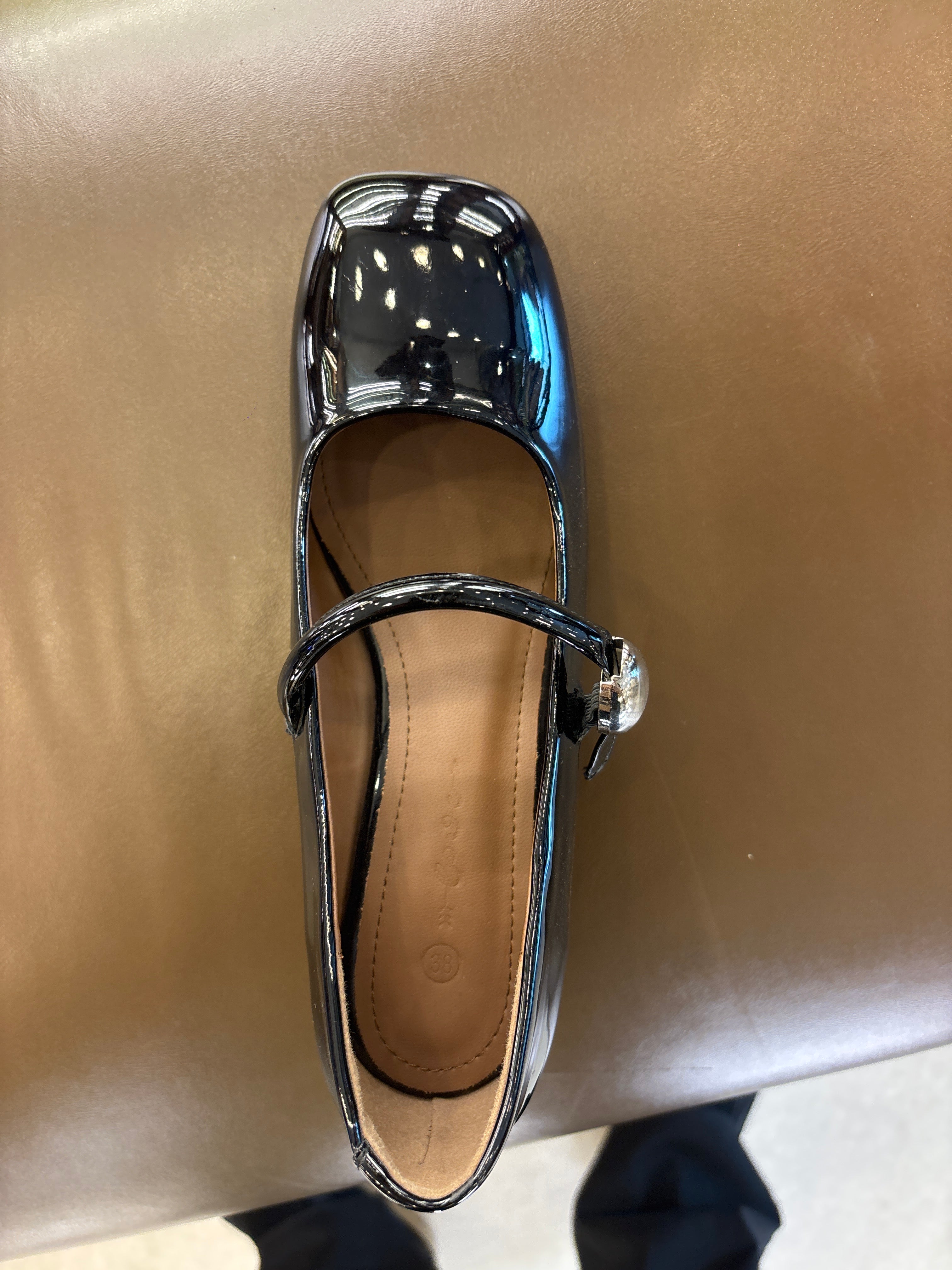 Emma Premium Patent Leather Mary Jane Block Heels