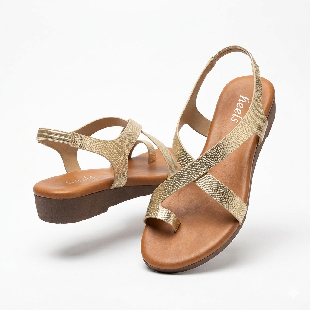 Bonita Cushioned Comfort Back Elastic Thumb Sandals - The Heels India