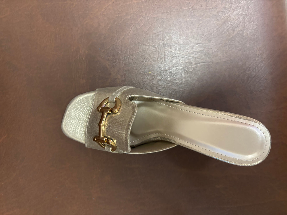 Kiara Slip On Block Heel Mules
