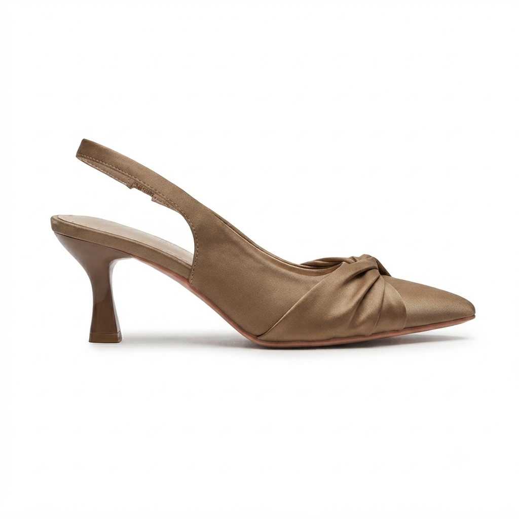 Raya Swirl Sling Back Kitten Heels