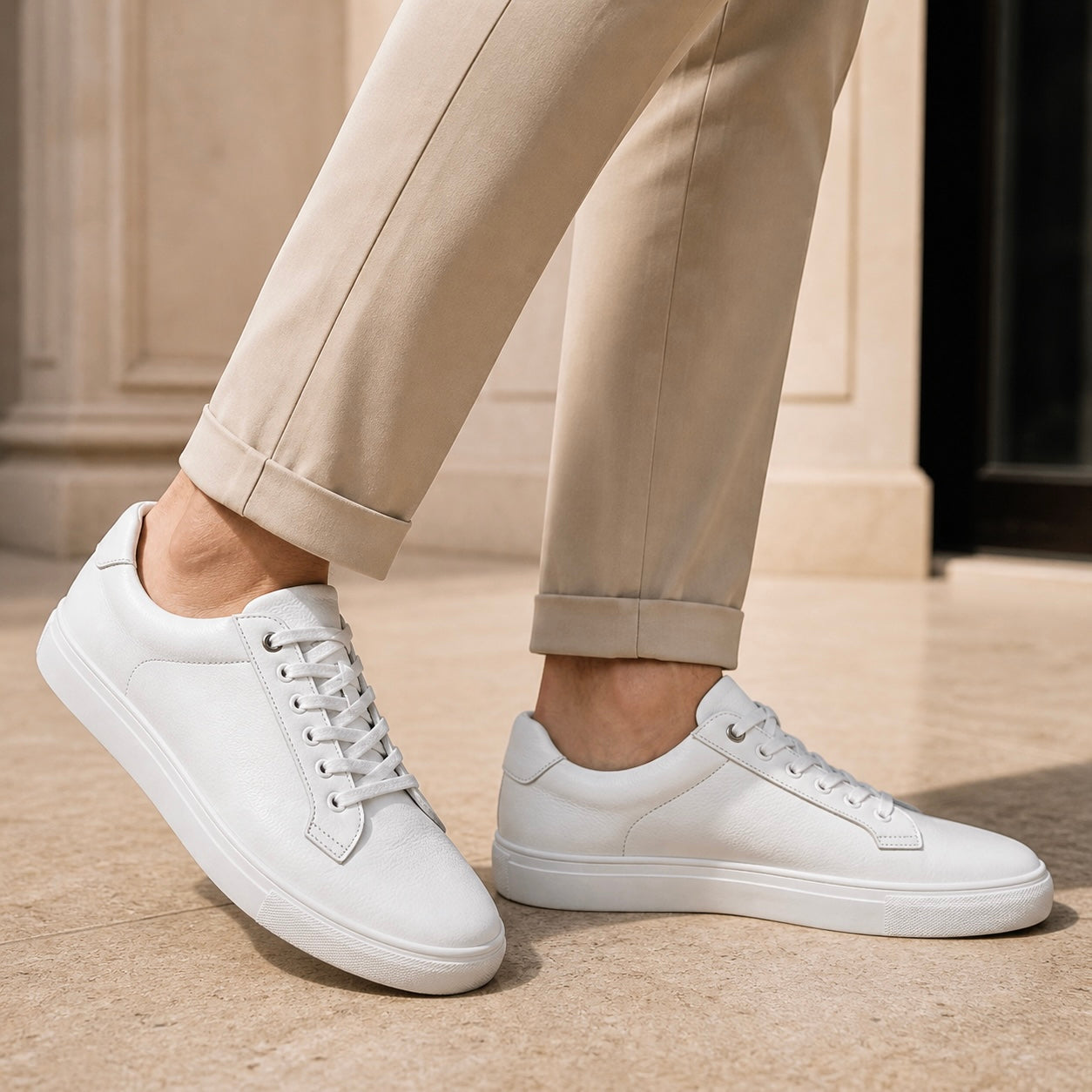 Rome Classic Leather Sneakers - The Heels India