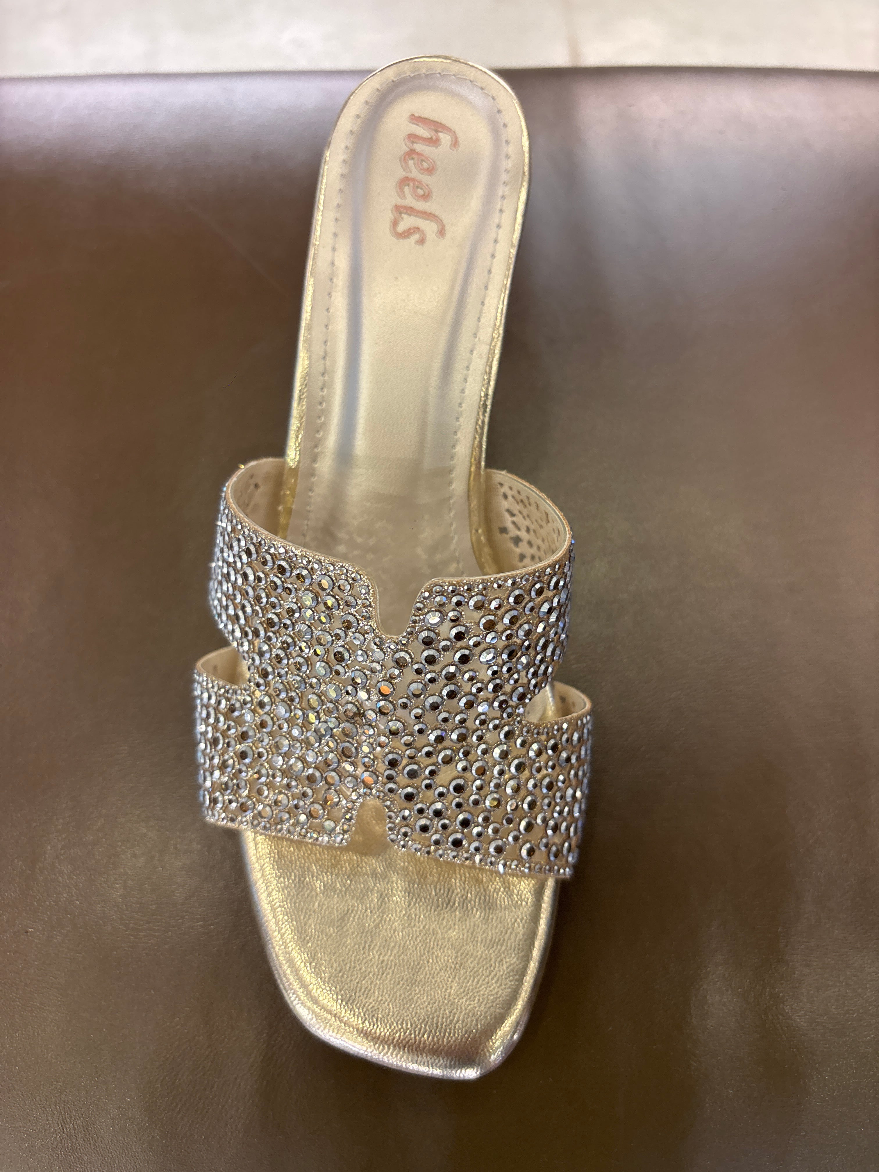 Helene Bling Block Heel Muse