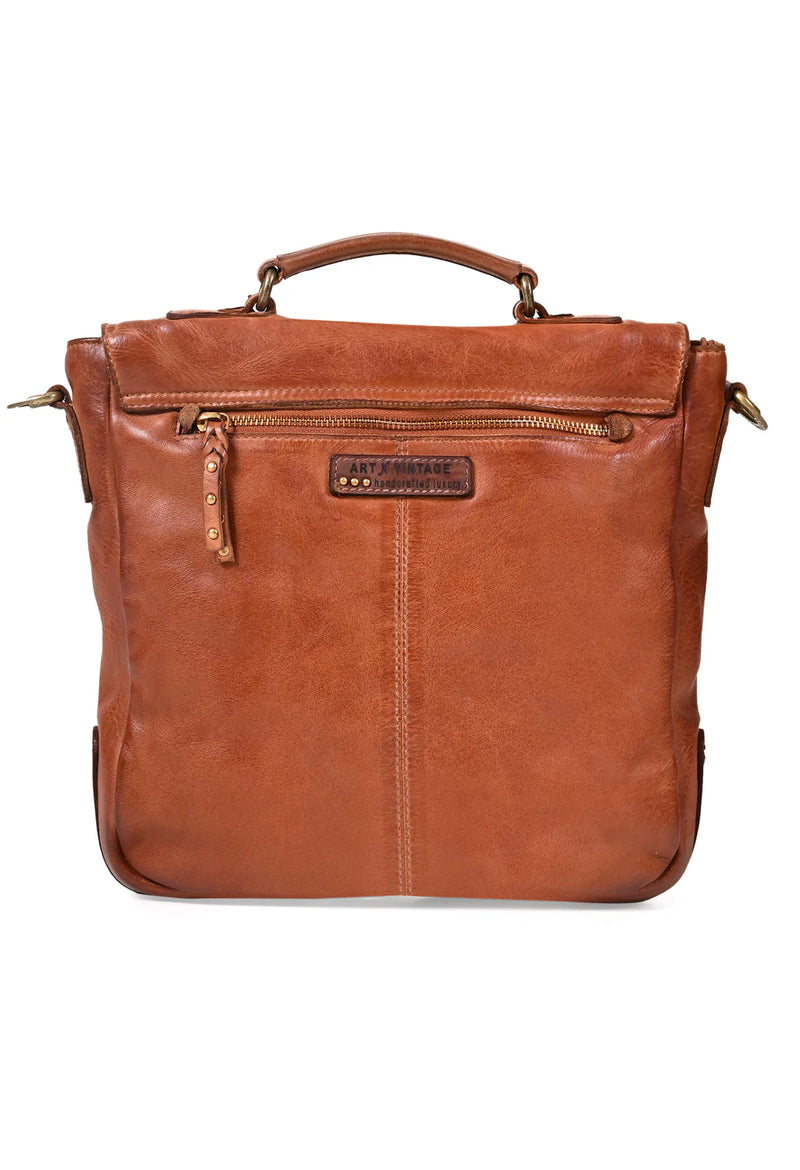 Nathan : Real Leather Tan Crossbody Bag