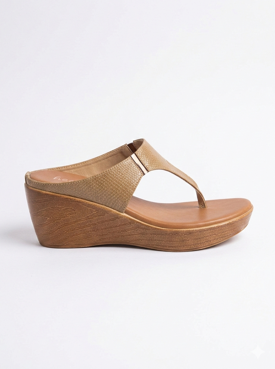 Margaret Comfort Slip On Wedge Platform Heel Slippers - The Heels India
