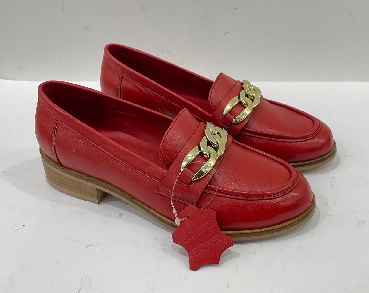 NORA Premium Leather Mid Heel Formal Loafers - The Heels India