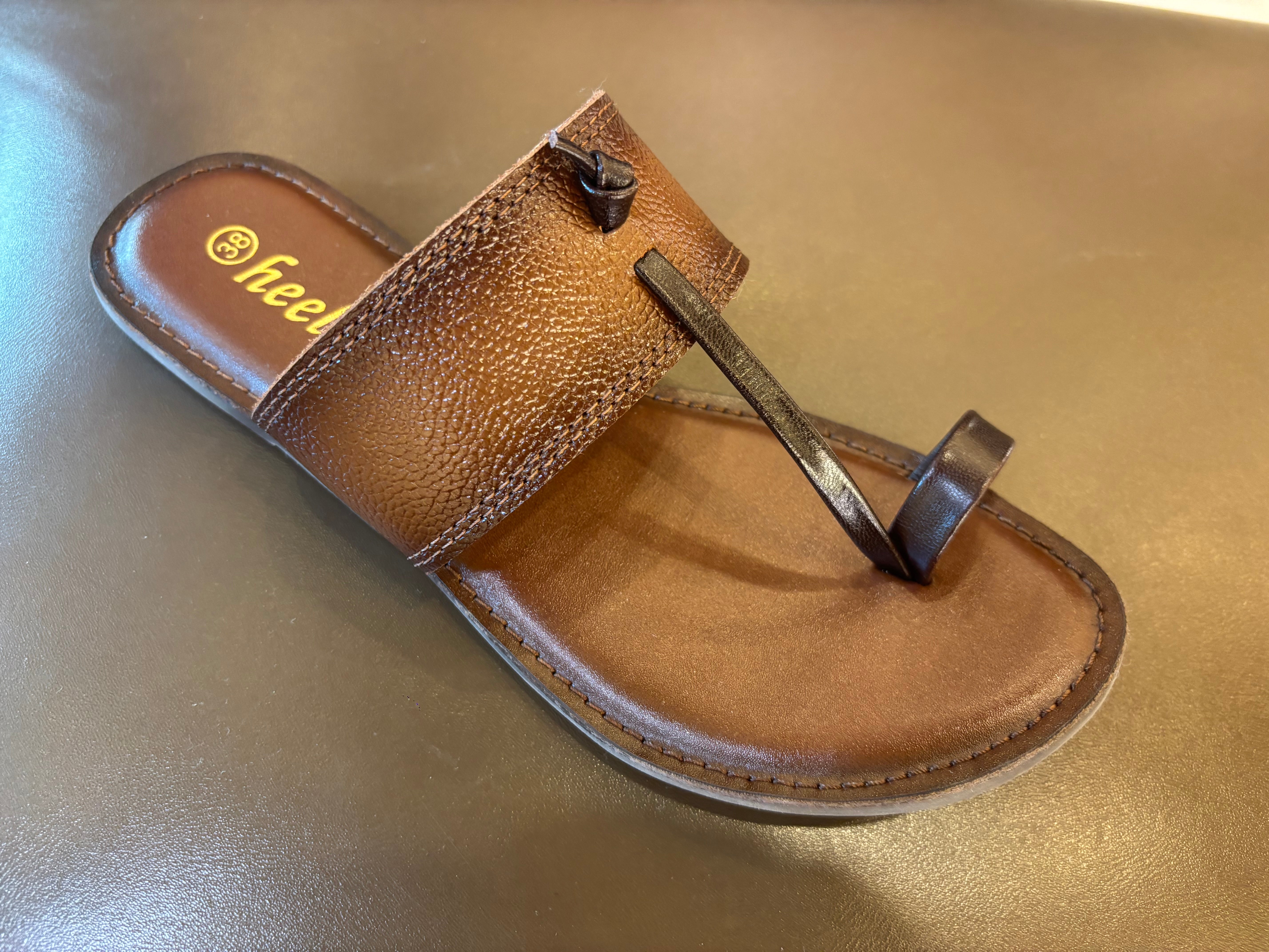 Blake Leather Thumb Kohlapuri Slippers - The Heels India