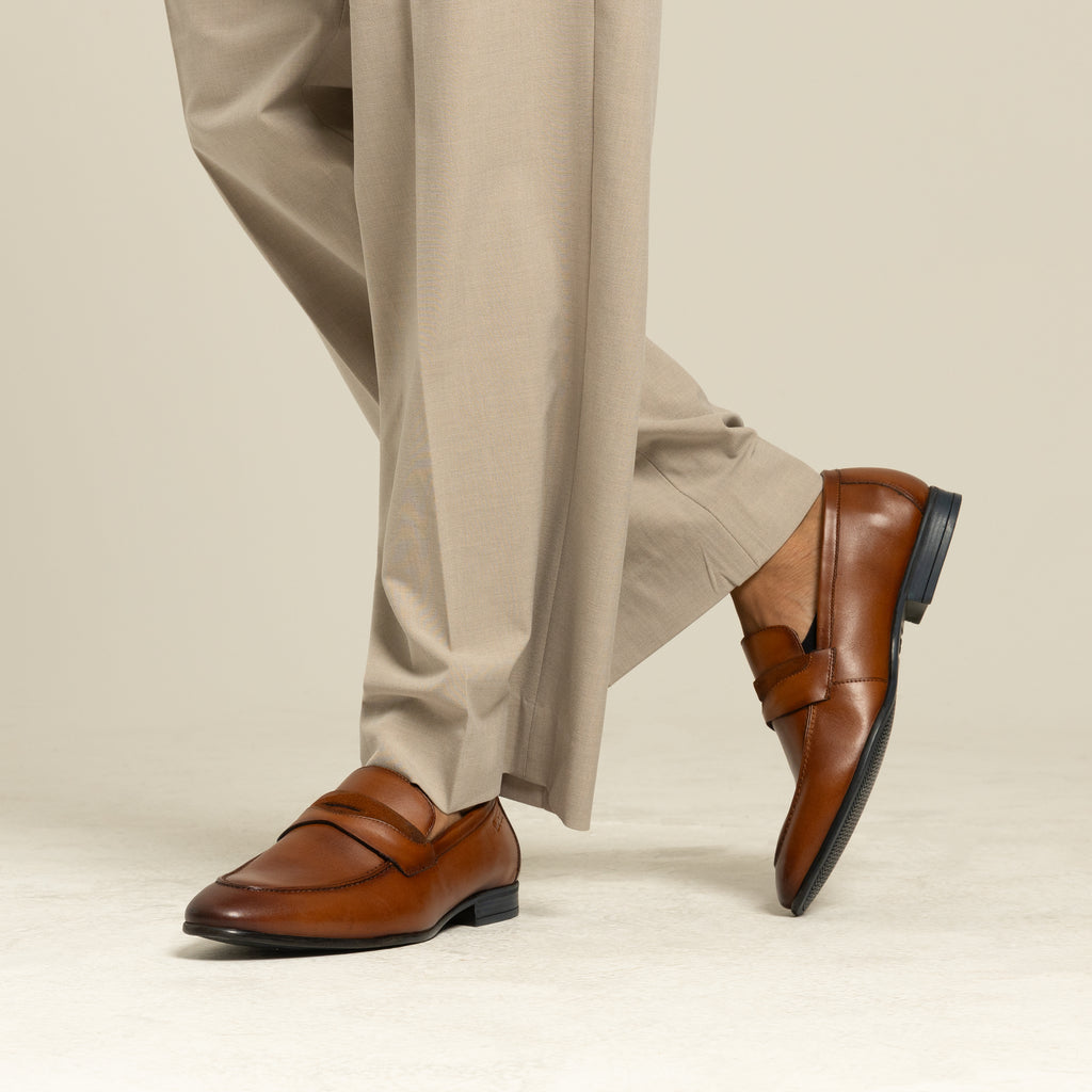 Onyx Leather Formal Moccasins