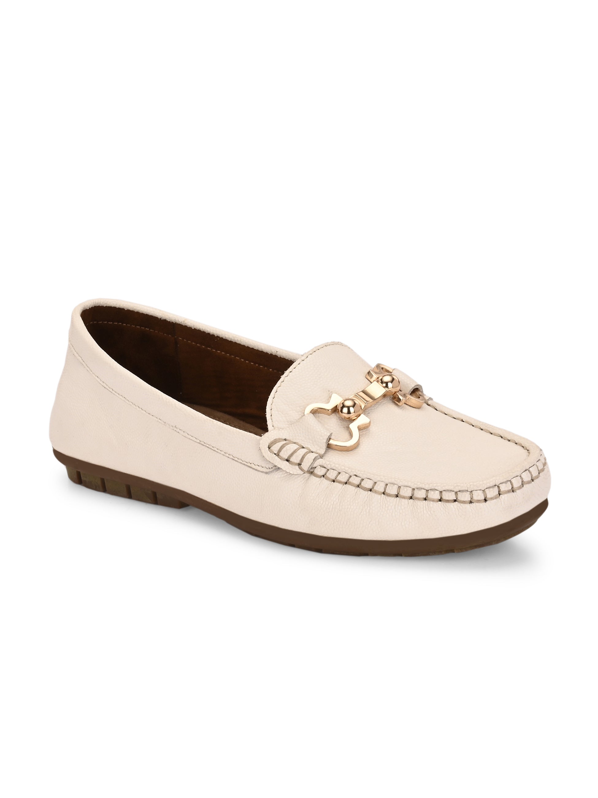 Lexi Cushioned Leather Loafers - The Heels India