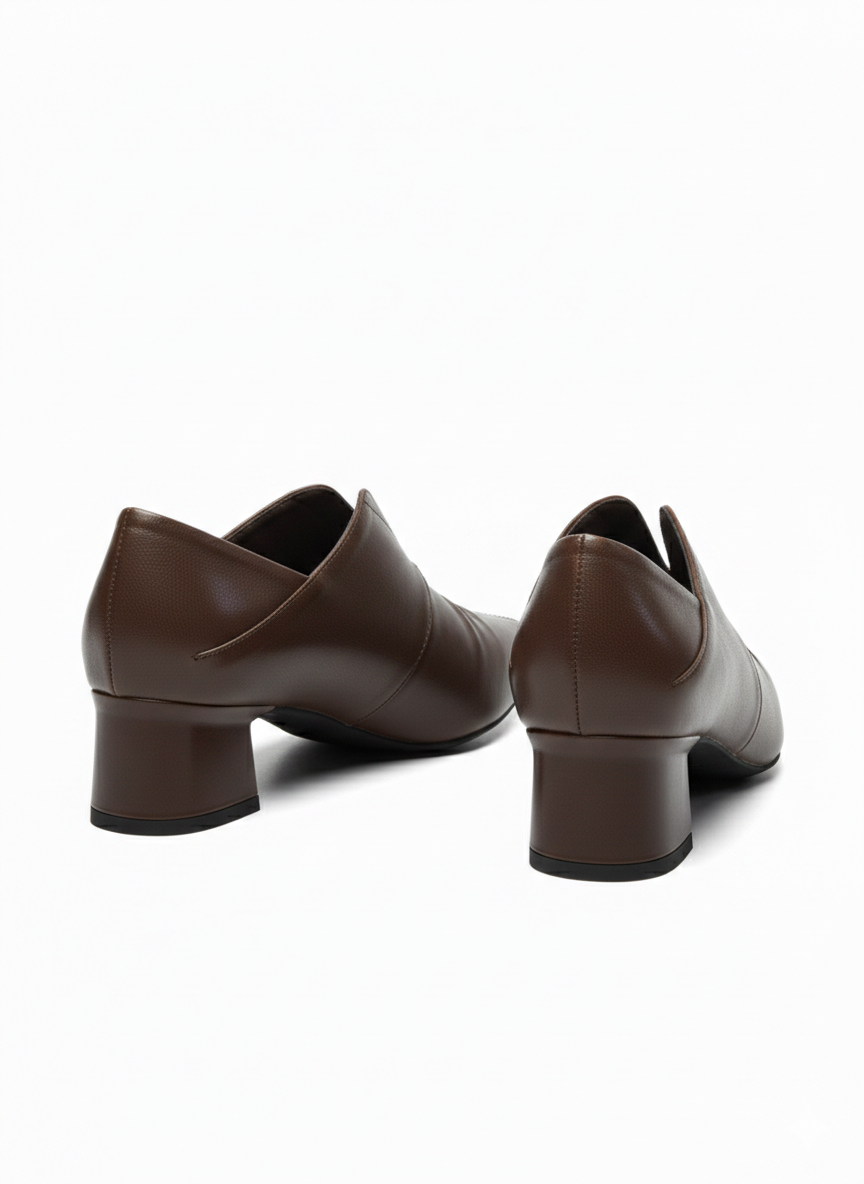 Gracie Premium Leather Slip On Pointed Heel Loafers