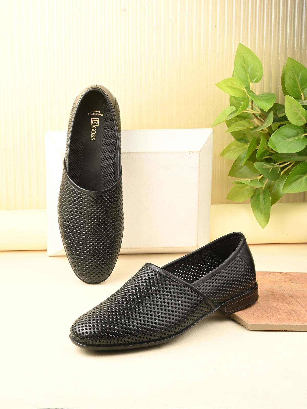 Danza Perforated Leather Slip ons