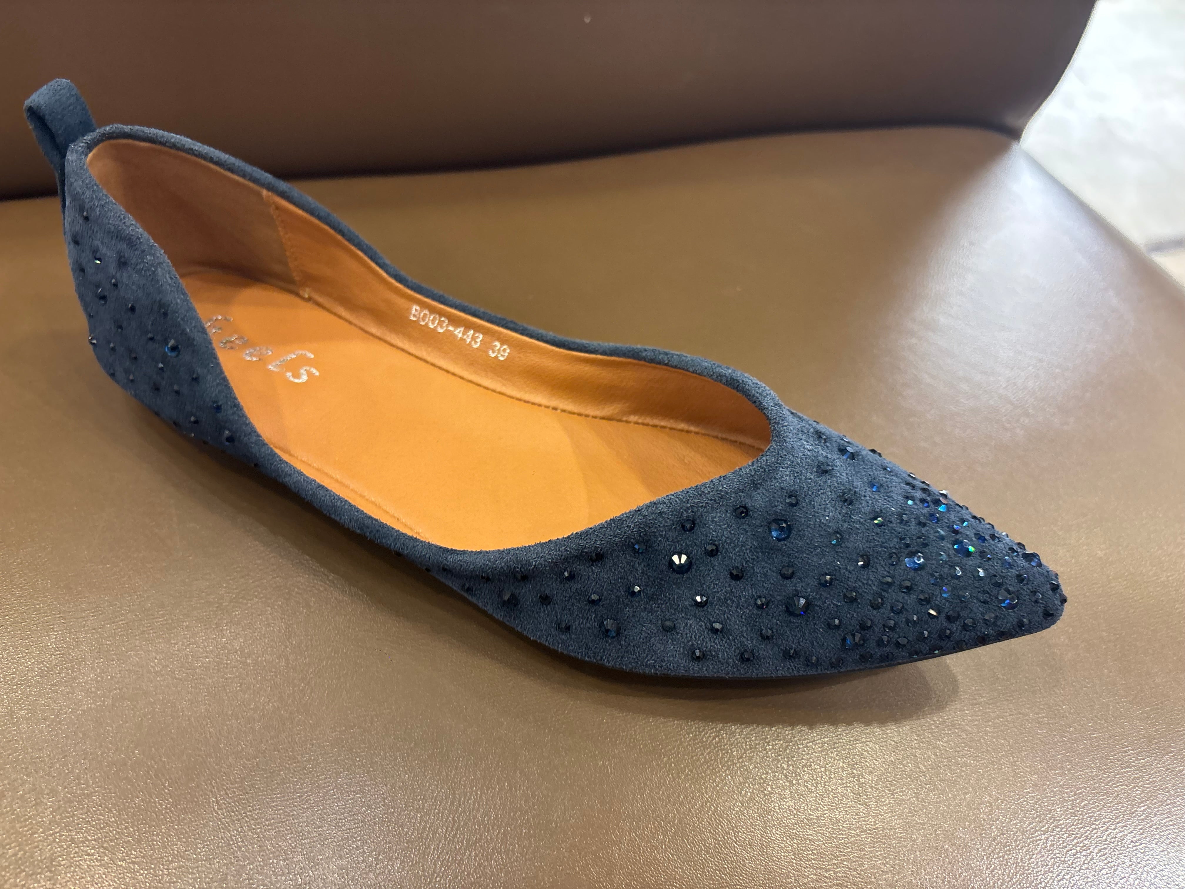 Tamara Bling Flexi Pointed Toe Flat Ballerinas