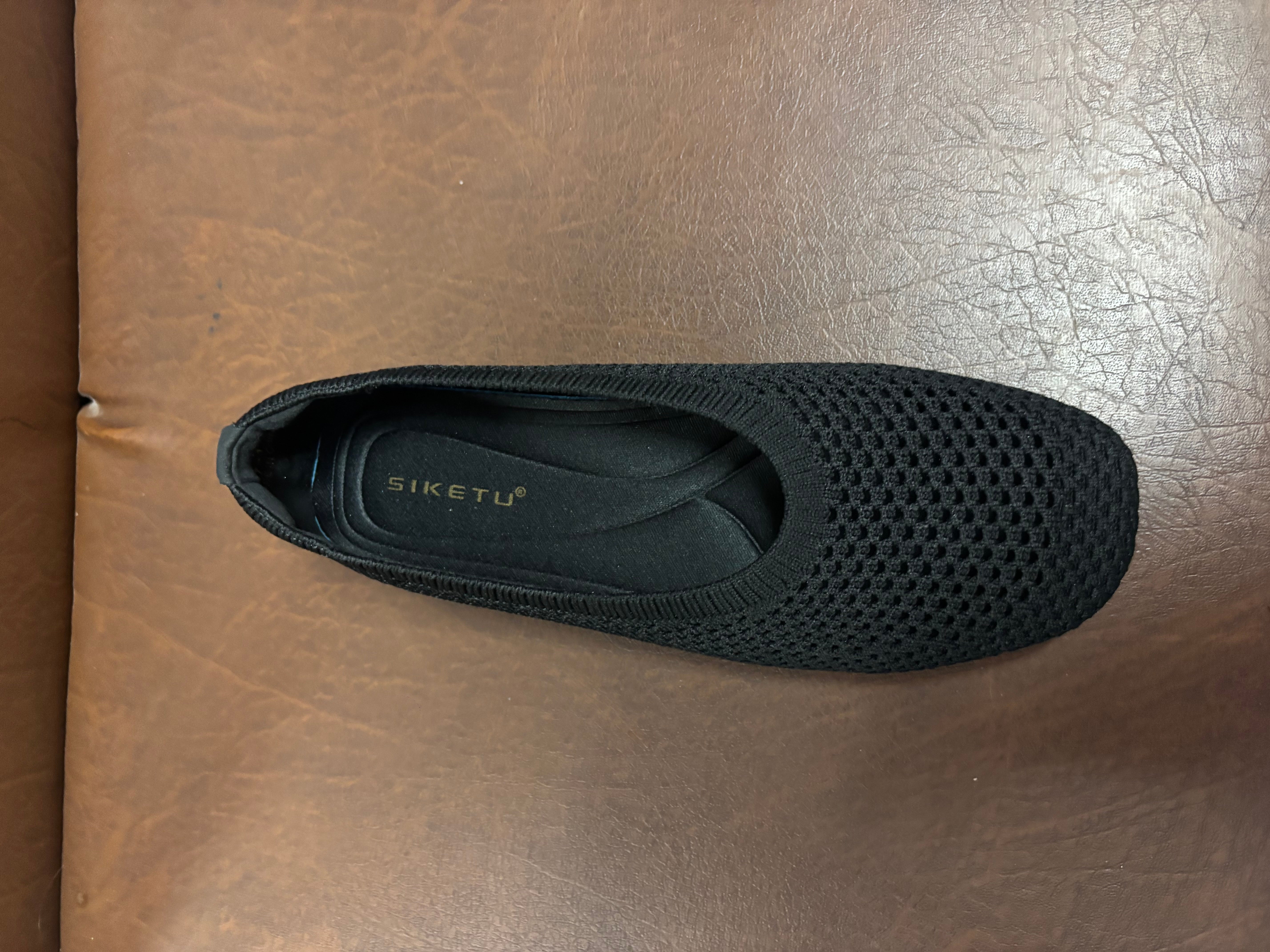 Grace Crochet Flat Flexi Comfort Ballerinas