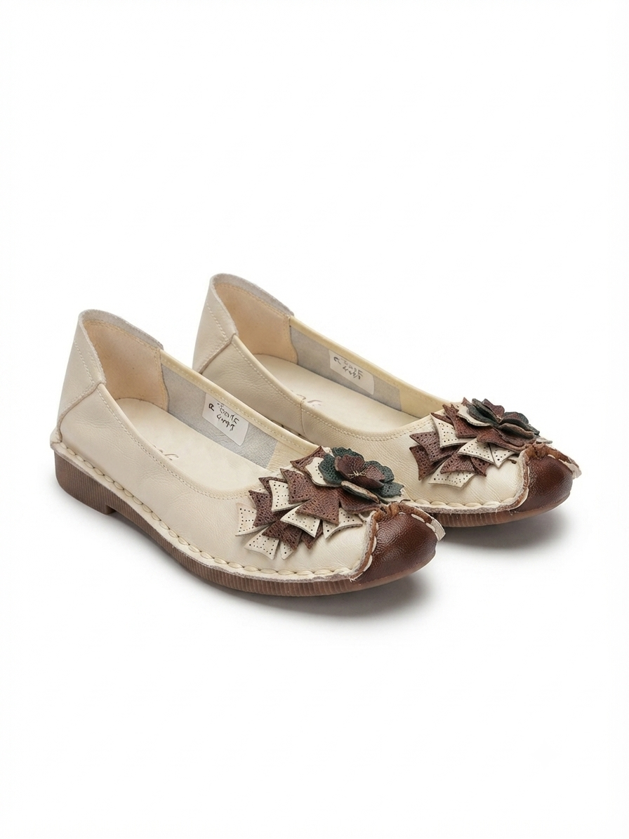 Flora 5.0 Premium Leather Cushioned Ballerinas