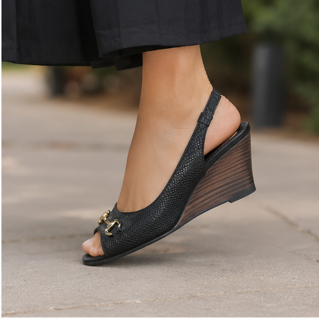 Antoine Wedge Heel Peep-toe Sandals