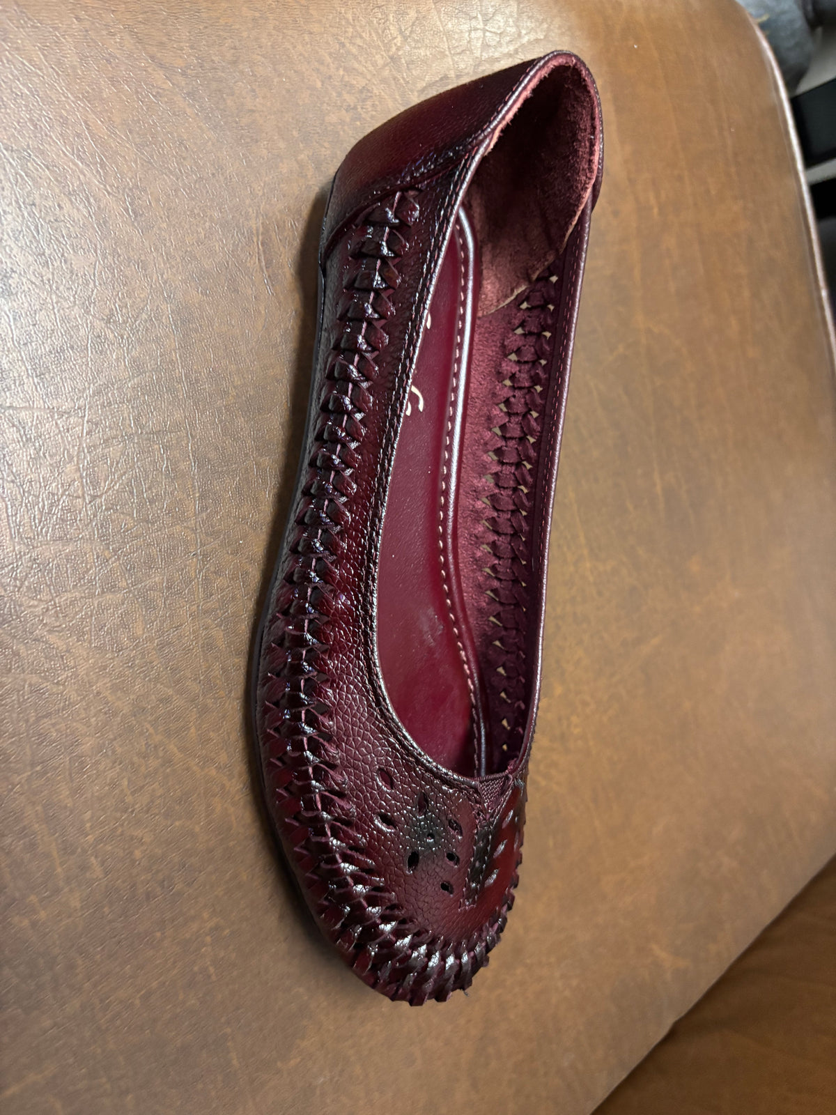 Gemini Perforated Leather Ballerinas
