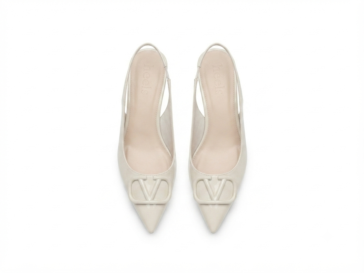Valeria Premium Patent Slingback Kitten Heels