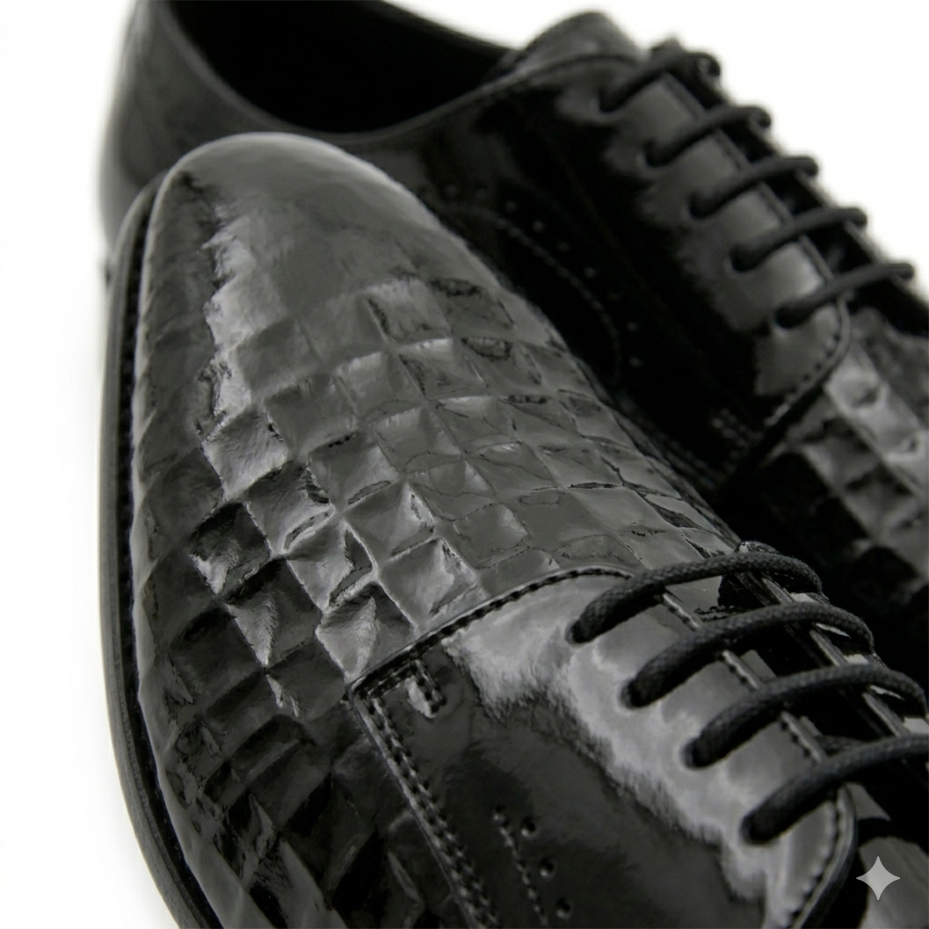 Zaria Premium Formal Patent Leather Derby Shoes - The Heels India