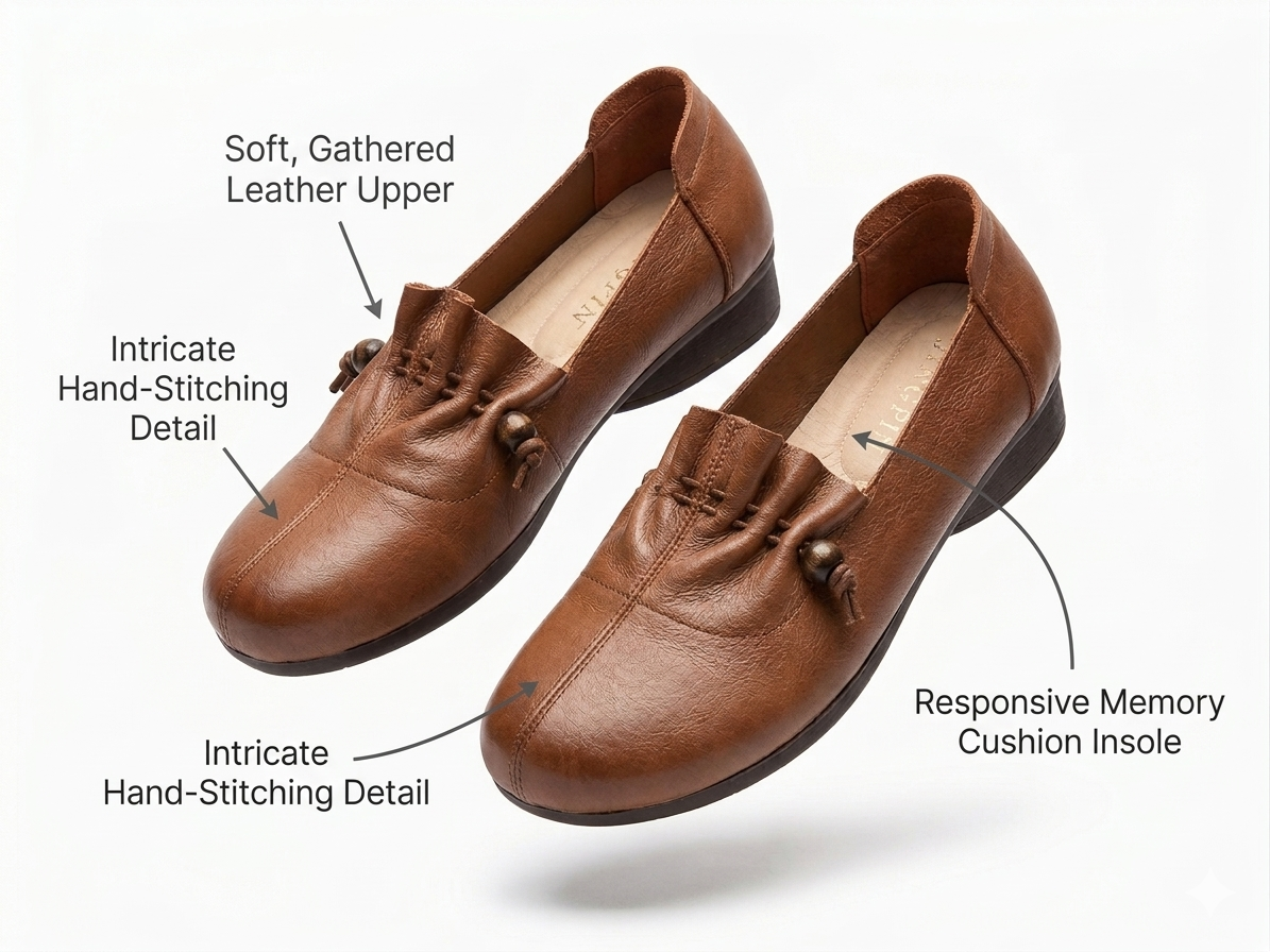 Carlita Premium Leather Comfort Loafers - The Heels India