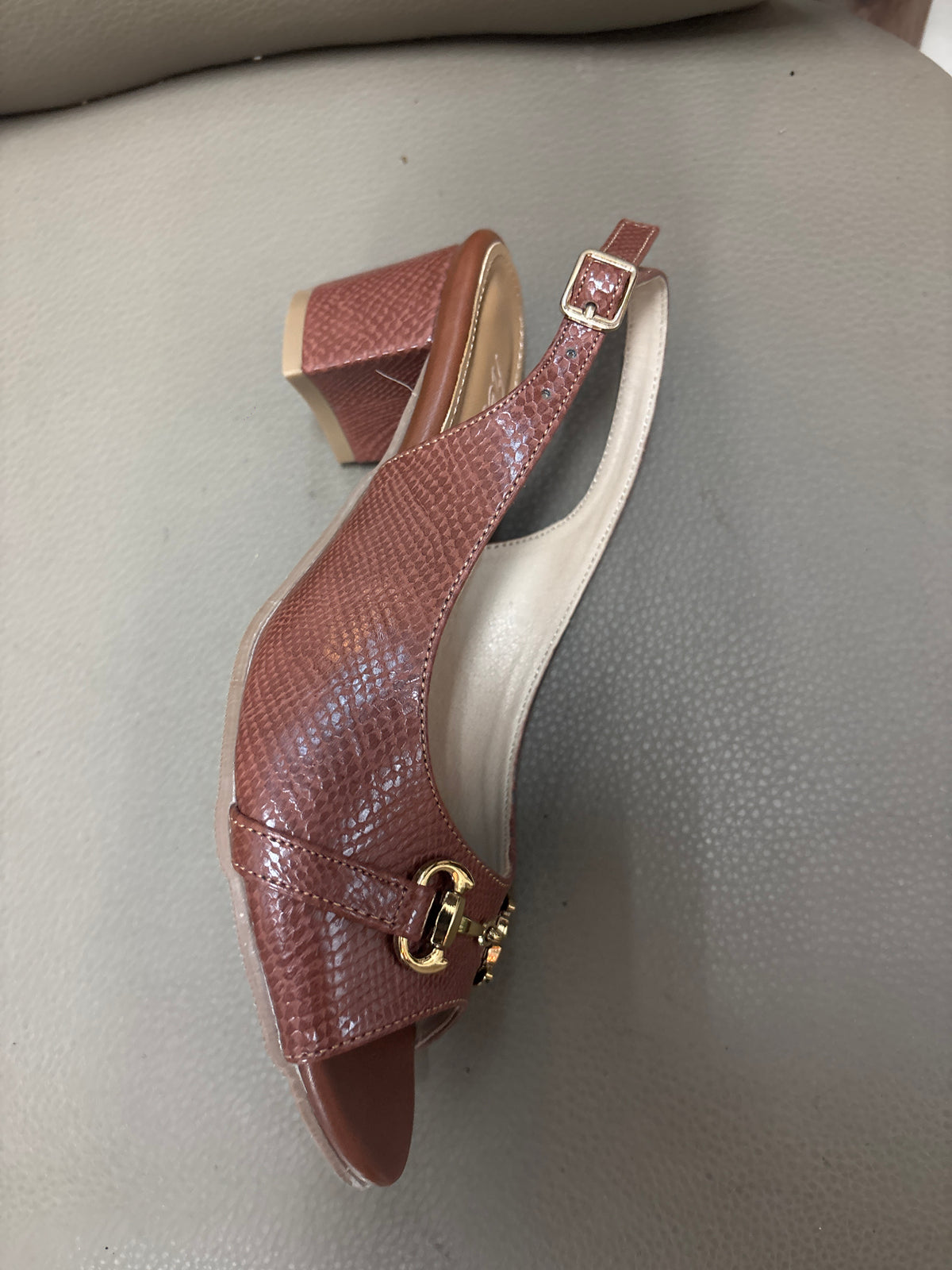 Alina Peep Toe Sling Back Block Heels - The Heels India