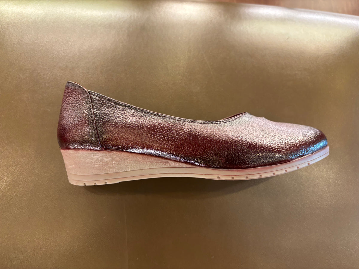 Kylie Leather Everyday Wedge Ballerinas