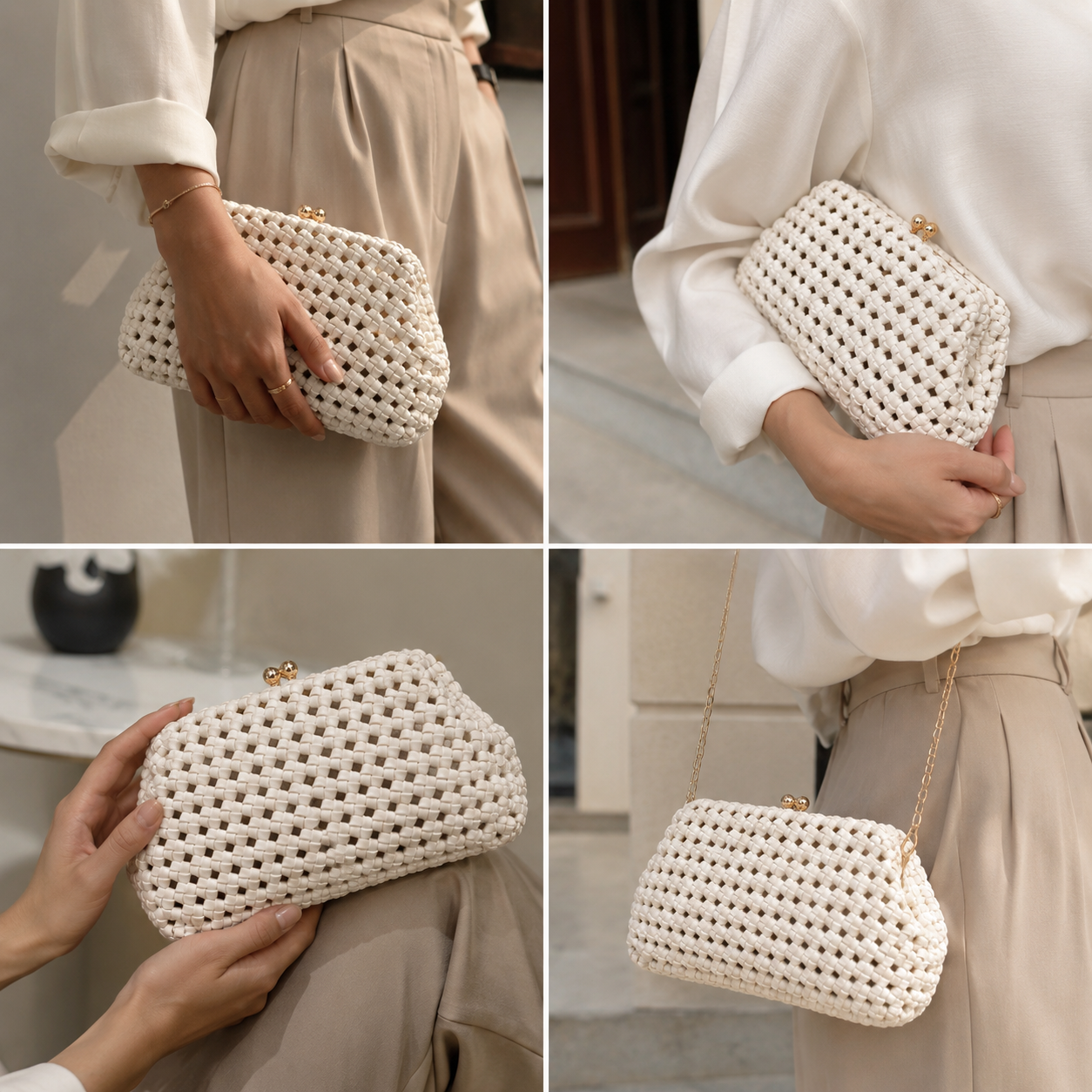Woven Soft Quilt Sling Bags