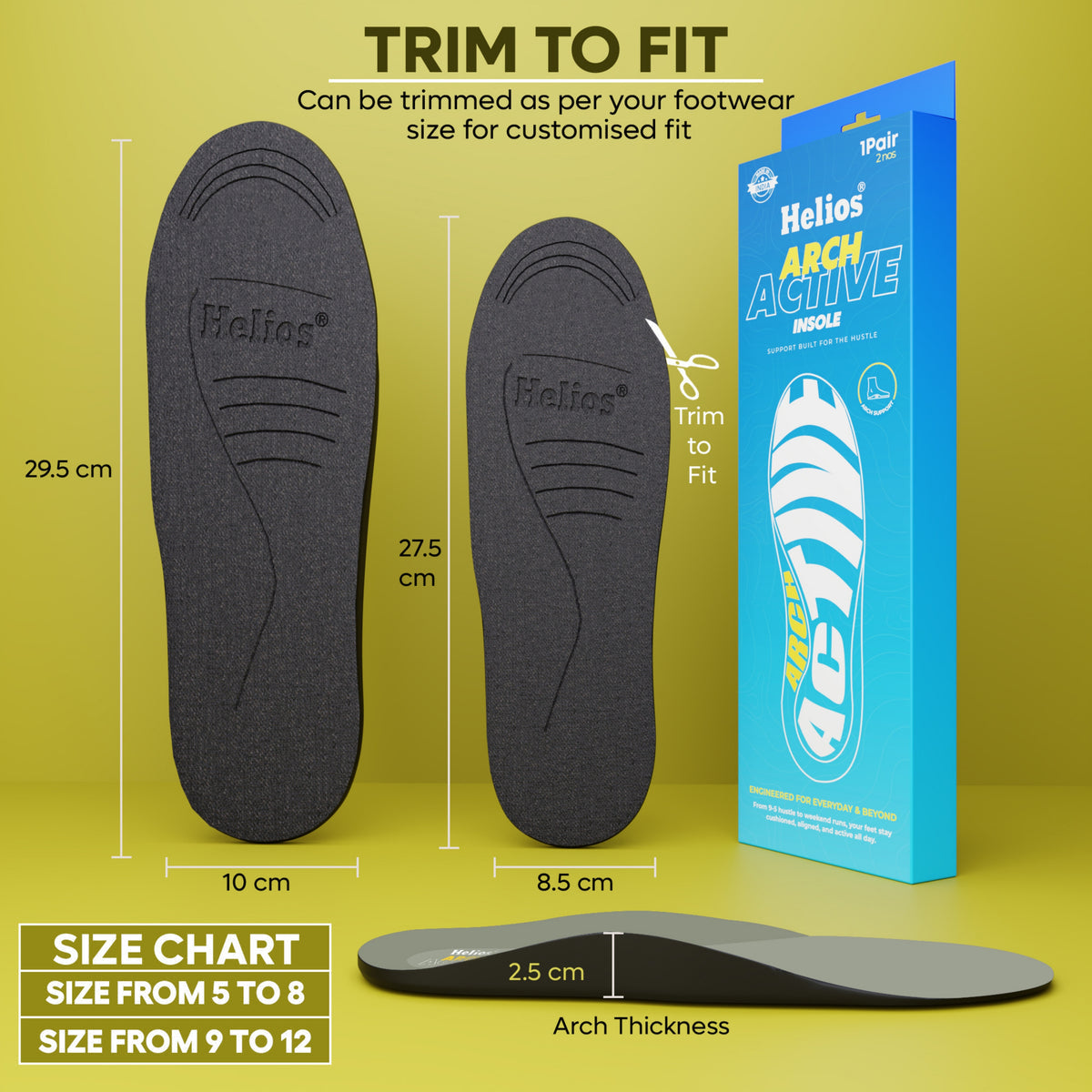 Arch Support Active Insole (Trim to Fit)