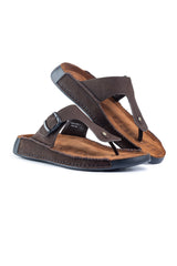 Birk Leather Slippers Coffee - The Heels India