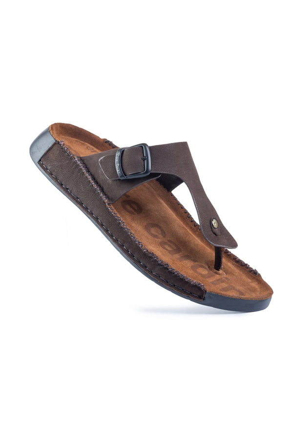 Birk Leather Slippers Coffee