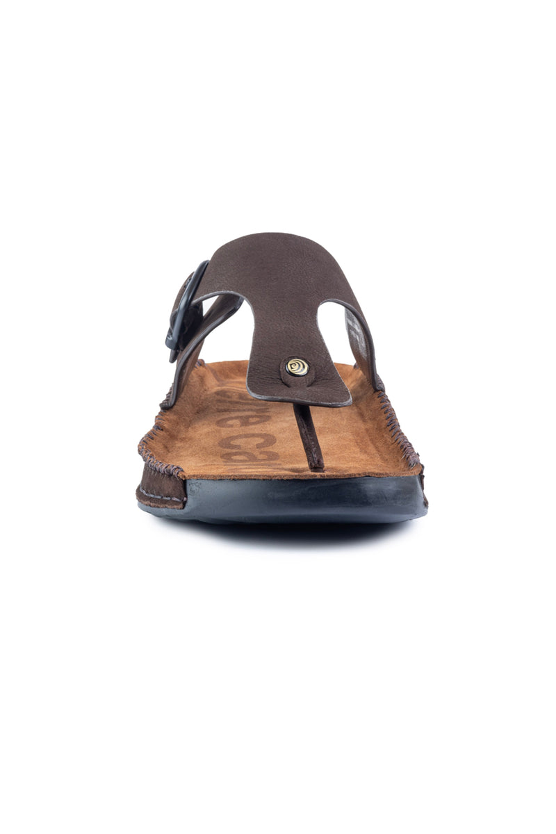 Birk Leather Slippers Coffee - The Heels India