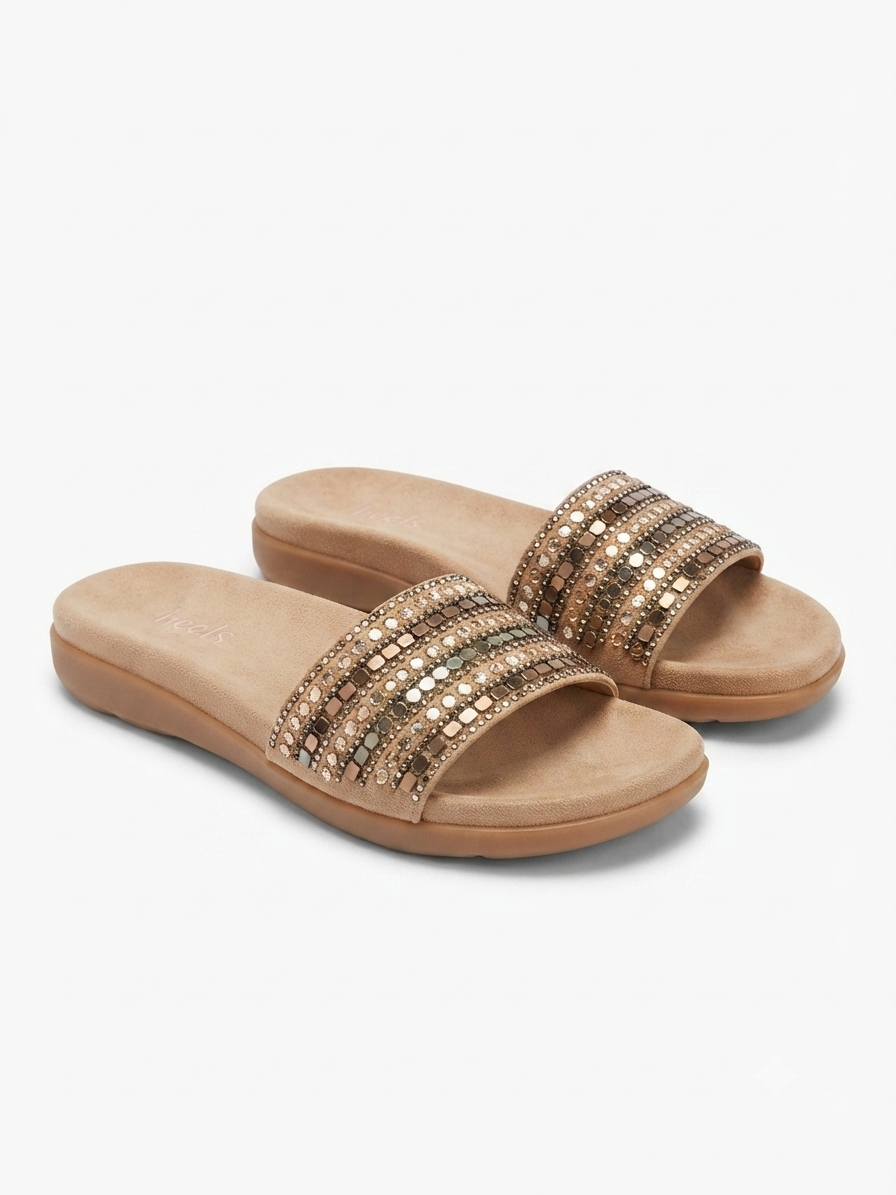 Norelle Cushioned Embellished Comfort Ethnic Sliders
