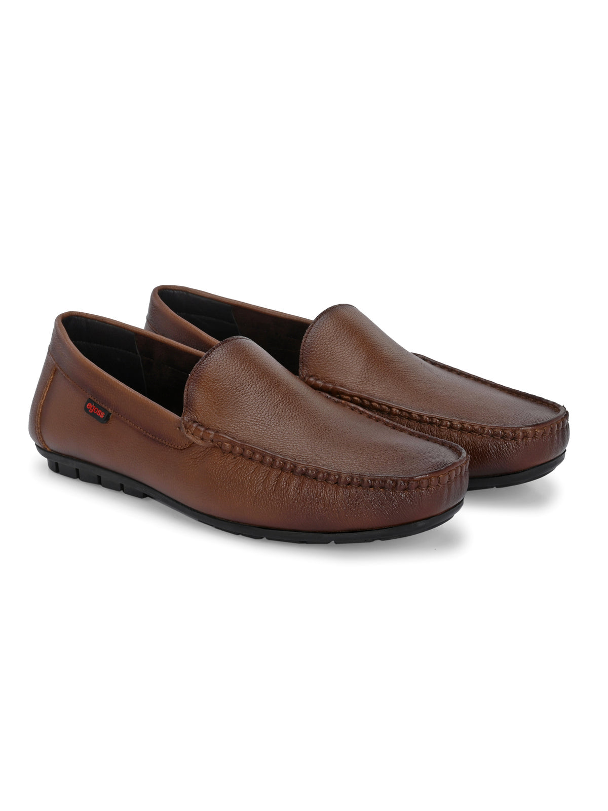 Cedar Plain Leather Cushioned Loafers