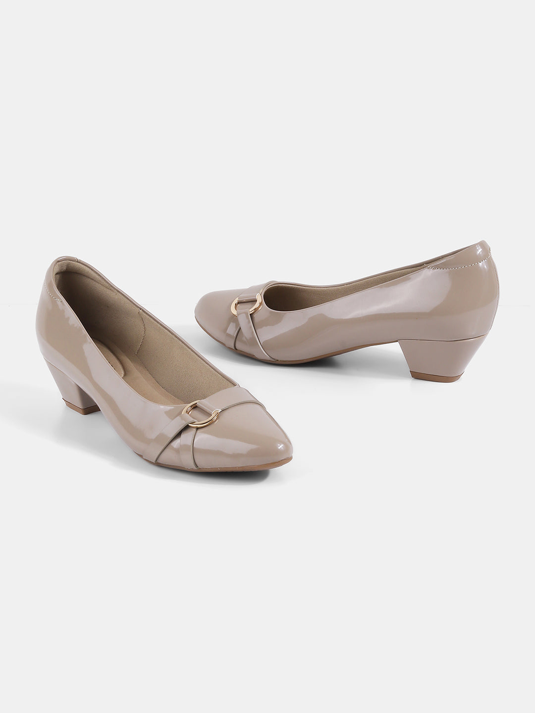 Dorema Patent Block Ballerinas