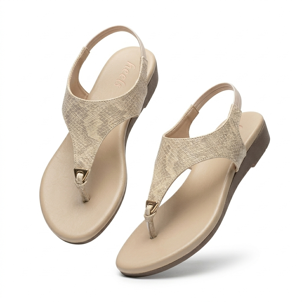 Erica Cushioned Comfort Back Elastic Sandals - The Heels India