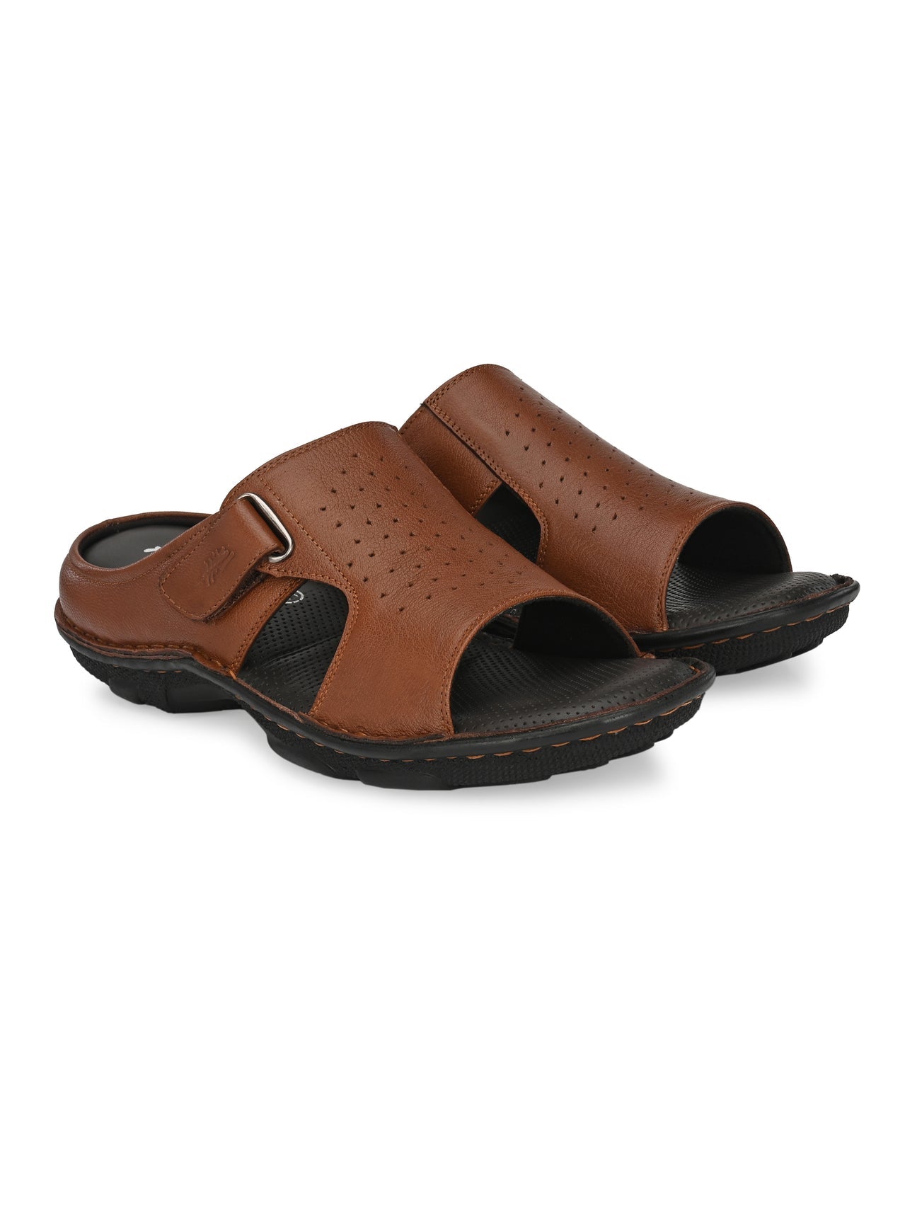 Declan Leather Velcro Cushion Slippers