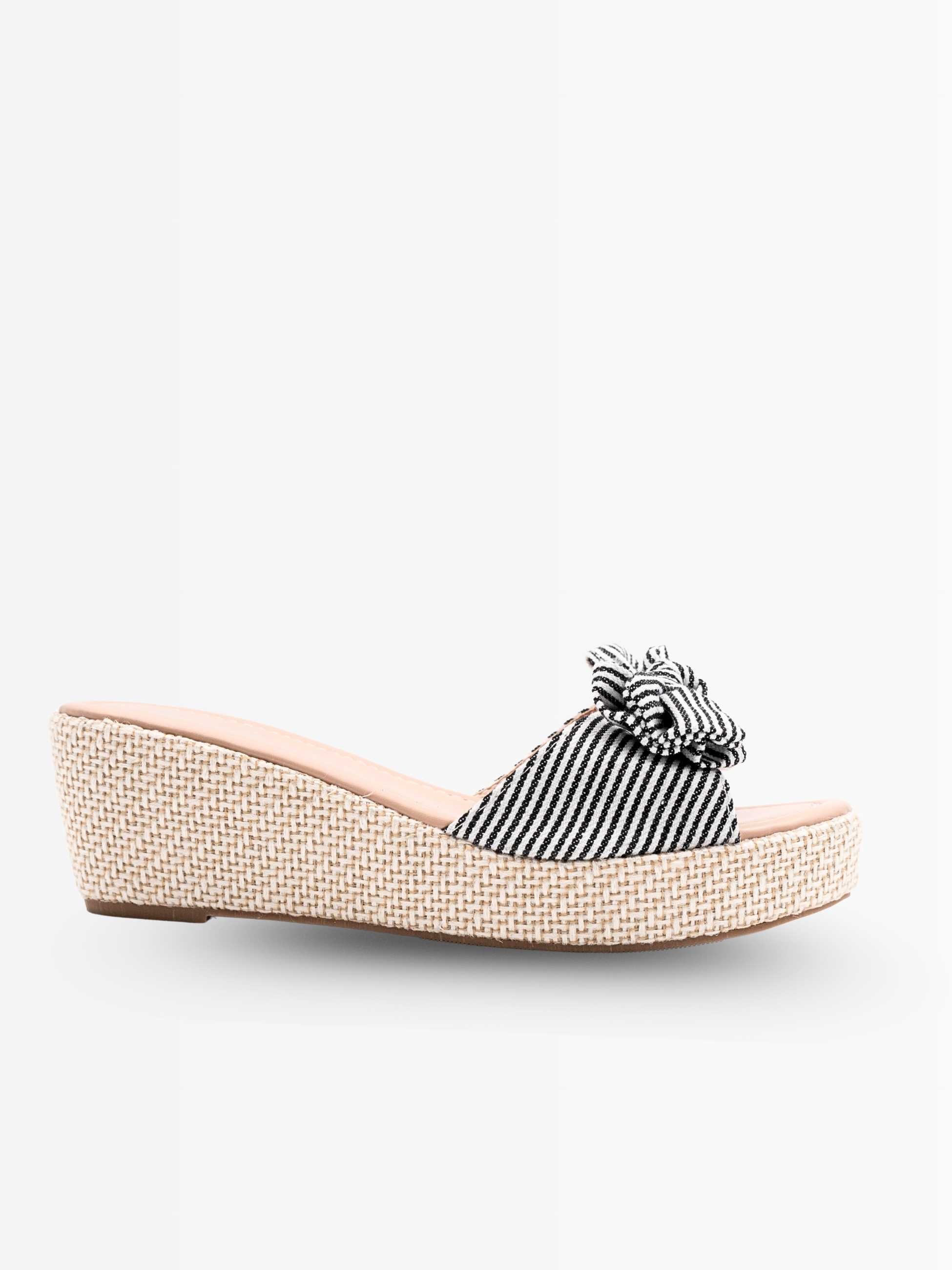Emma Knot Bow Wedge Heels