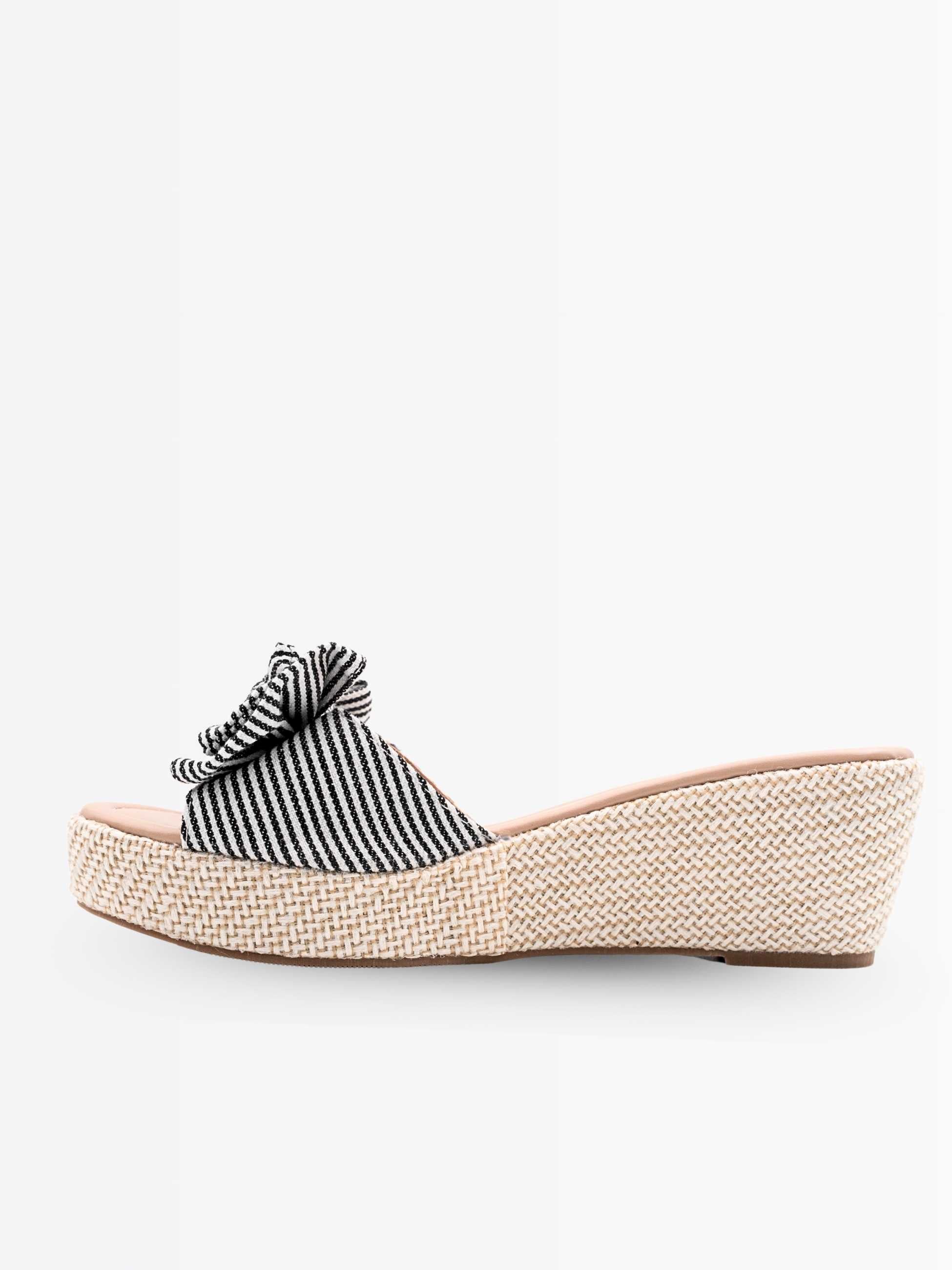 Emma Knot Bow Wedge Heels
