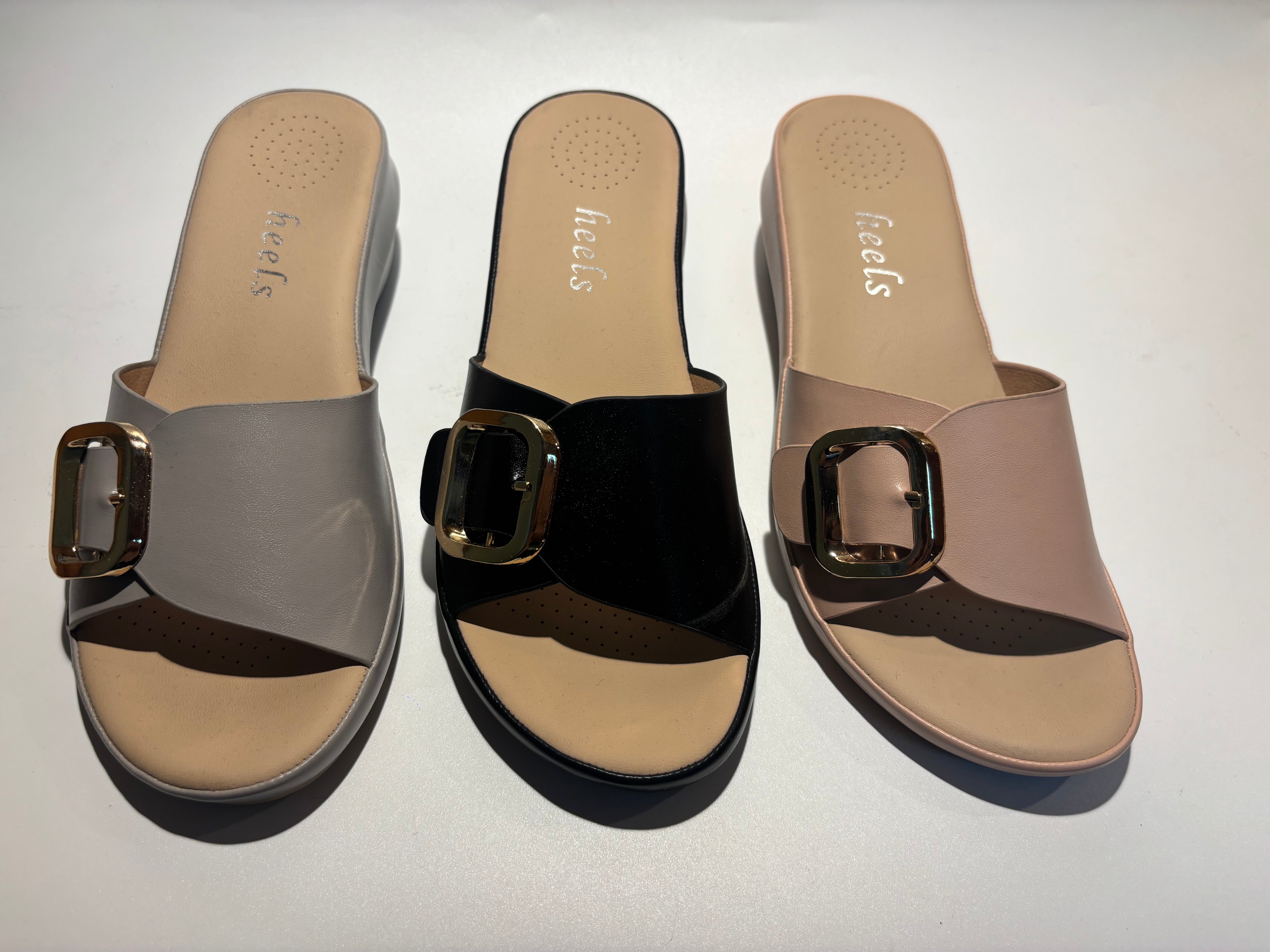 Serenity Buckled Wedge Slip ons