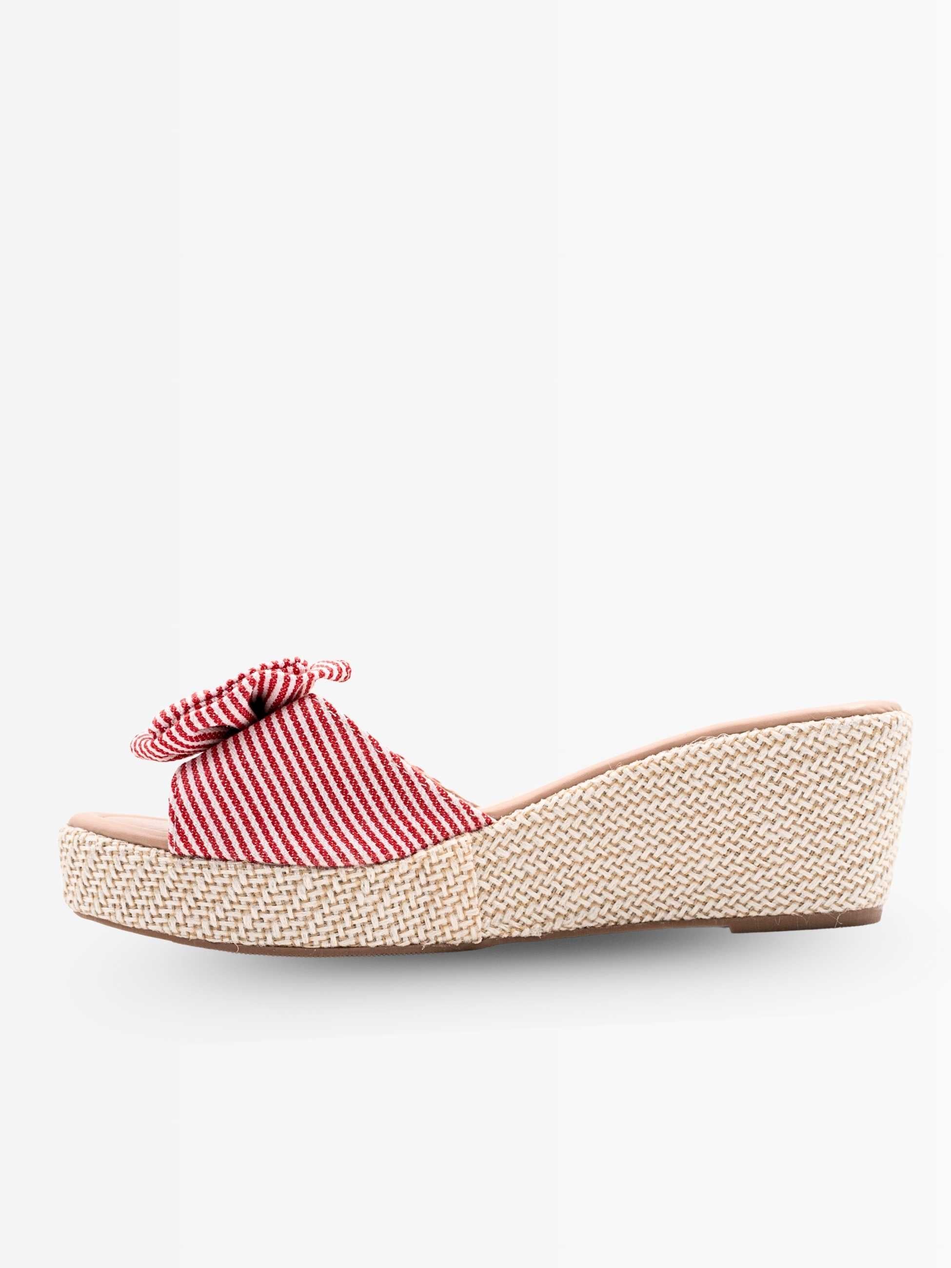 Emma Knot Bow Wedge Heels