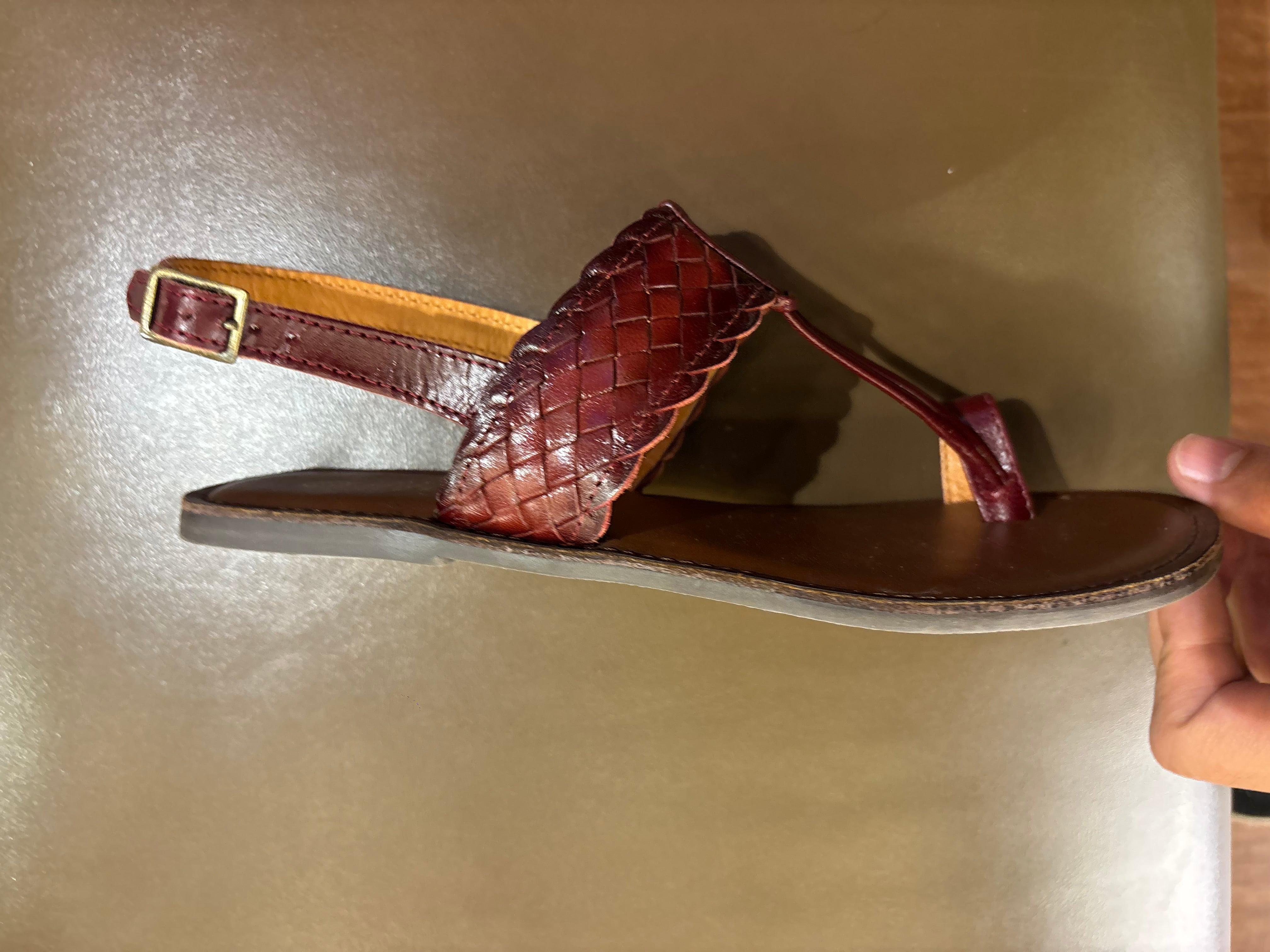 Venezia Woven Leather Flat Sandals