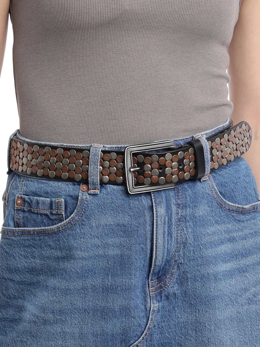 Black Womens Genuine Leather Belt