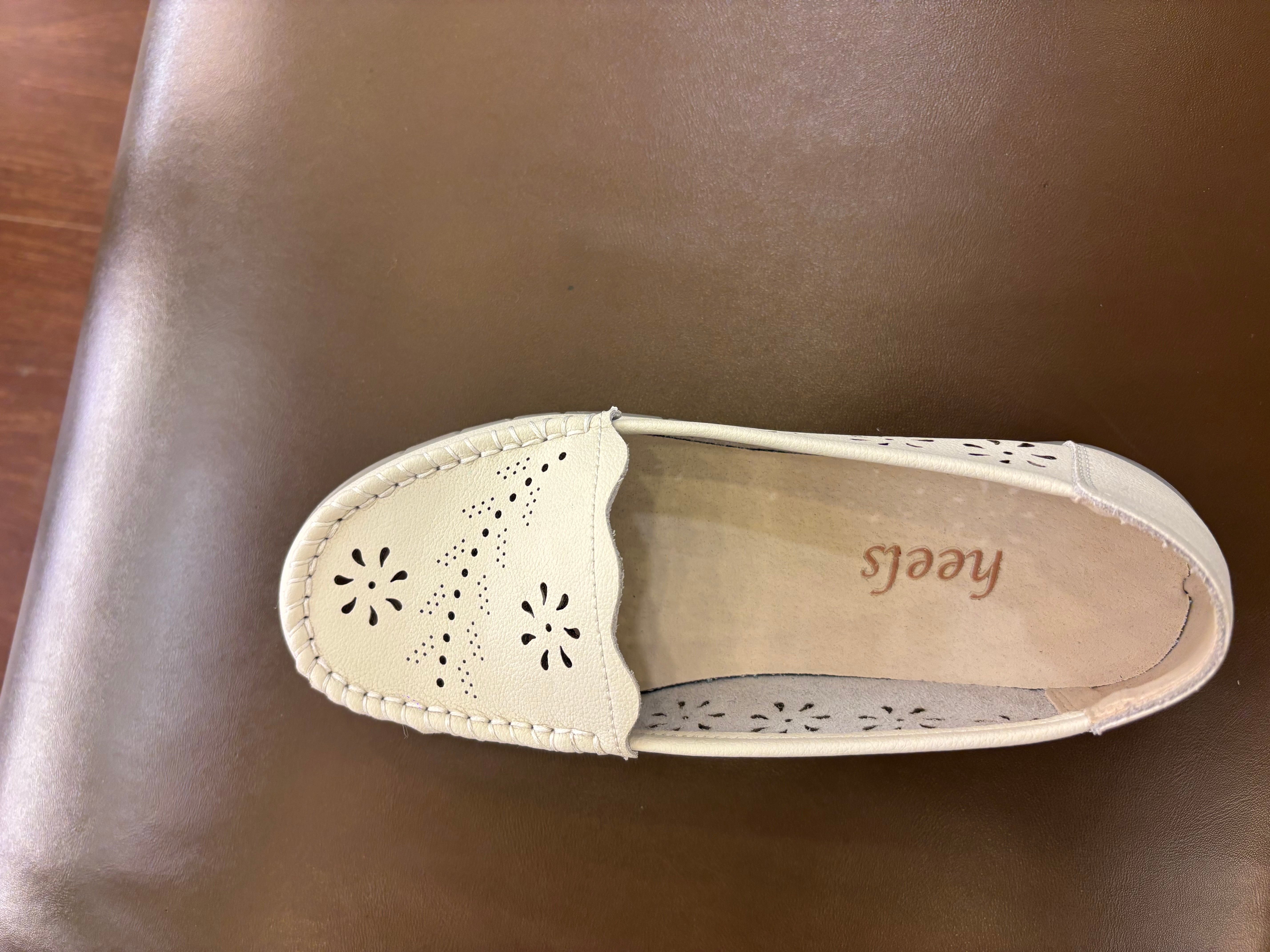 Emily Perforated Comfort Cushioned Flexi Loafers