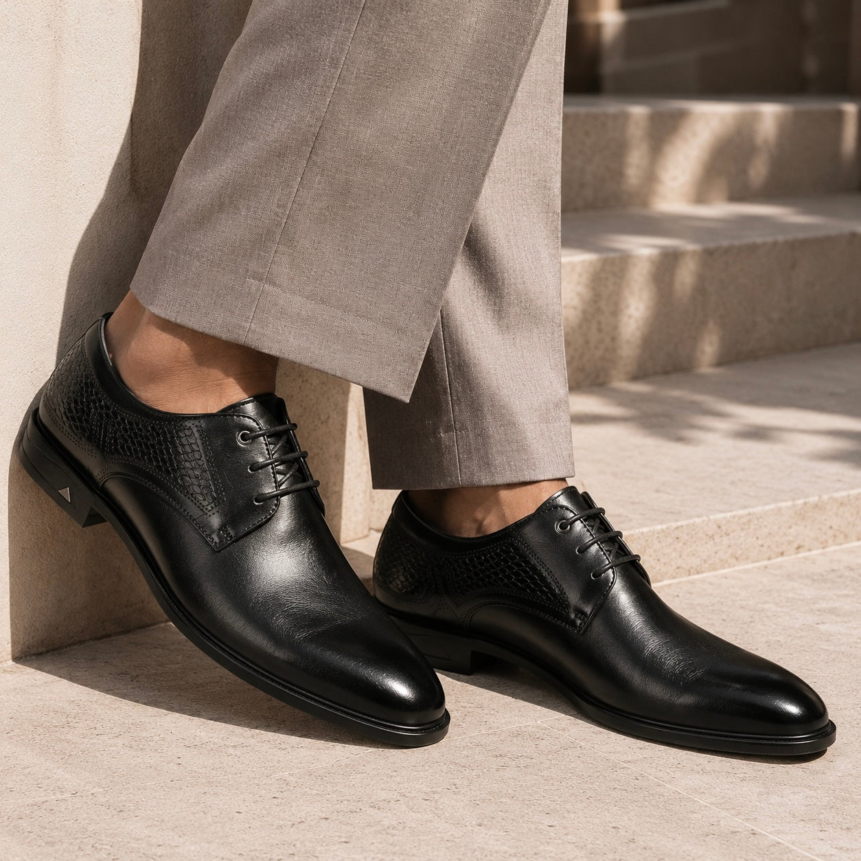 Floyd Premium Leather Lace Up Derby Shoes - The Heels India
