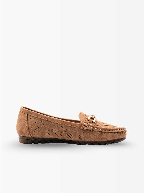Maya Suede Buckled Loafers