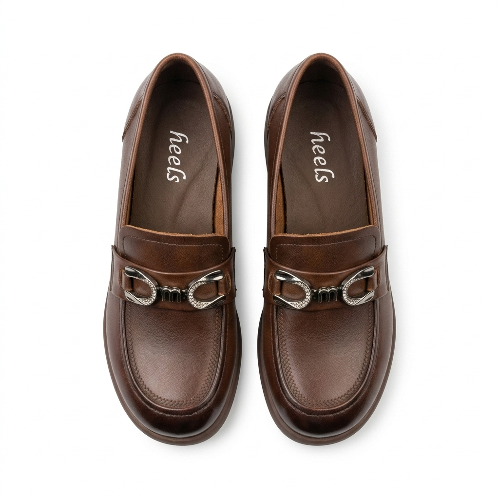 Kelly Premium Leather Mid Heel Loafers