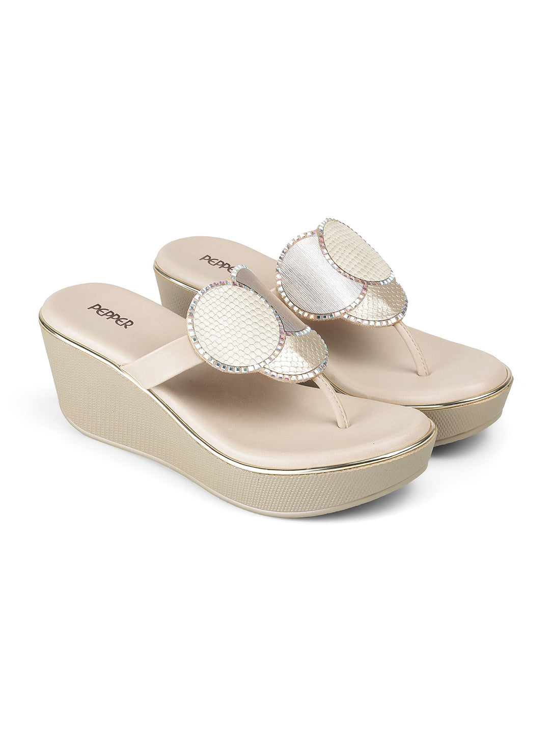 Joaquim Cushioned Bling Wedge Platform Heels