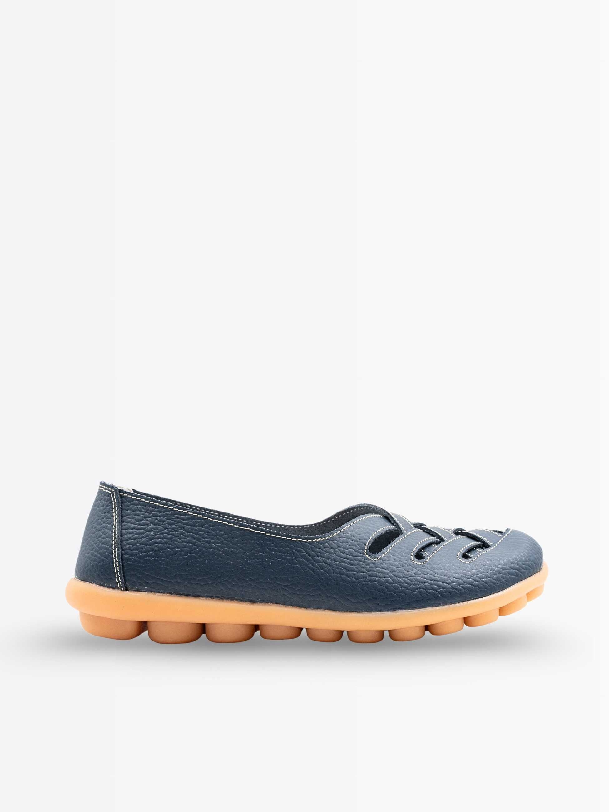 Zuri Criss Cross Leather Loafers